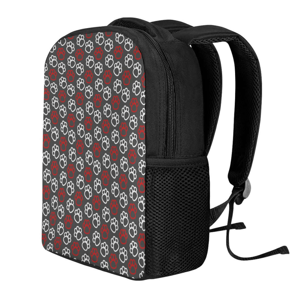 Paw Prints Red + White Backpack