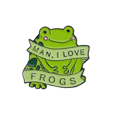 I Love Frogs Enamel Pin Badge