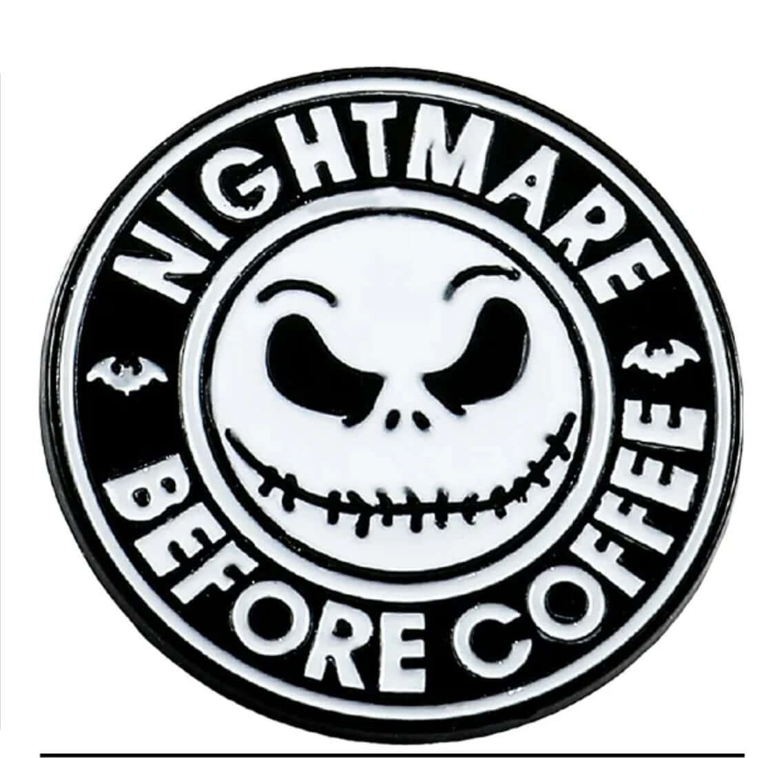 Nightmare Before Coffee Enamel Pin Badge