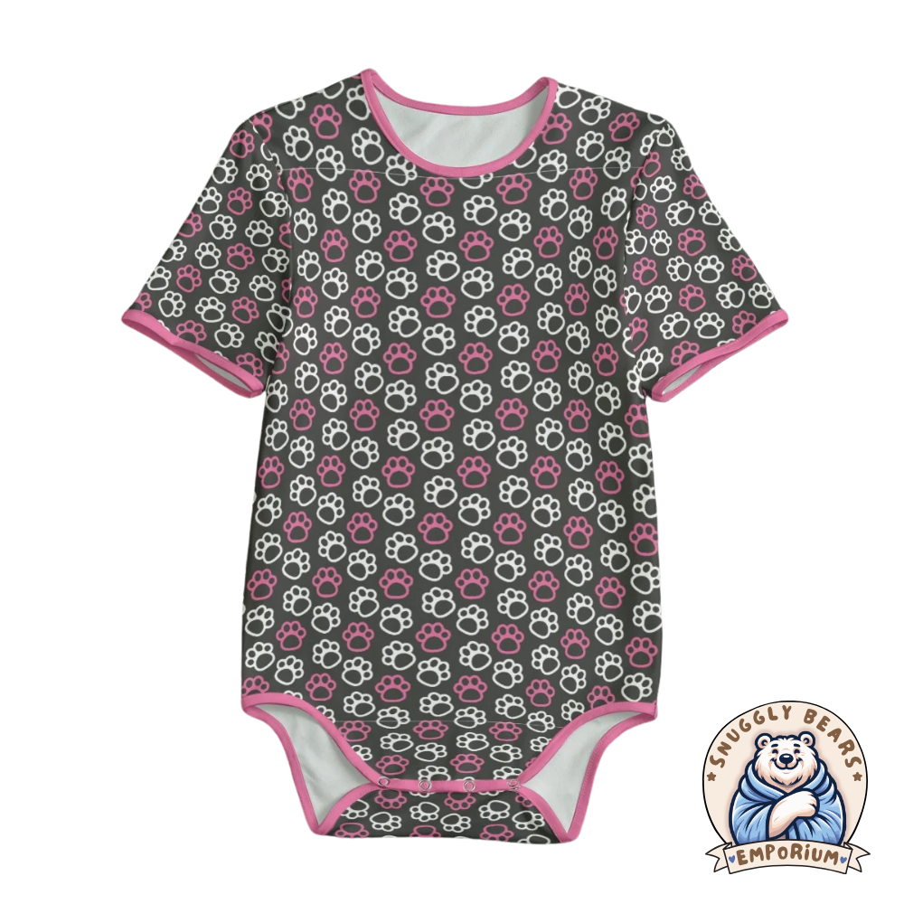 ABDL Onesie – Paw Prints Outline