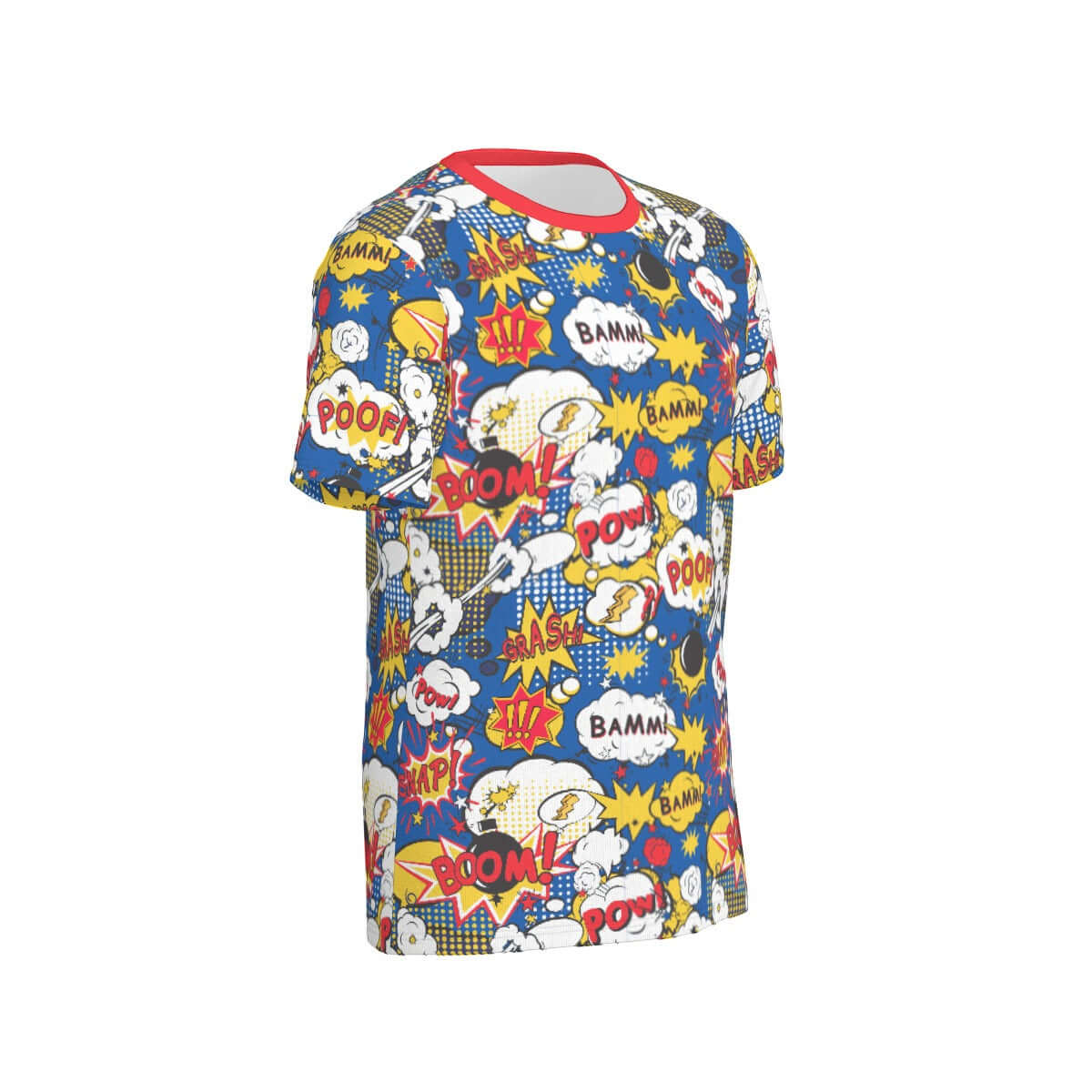 Vibrant ABDL themed T-shirt featuring colorful comic-style graphics and bold expressions like BAMM, POOM, and BOOM.