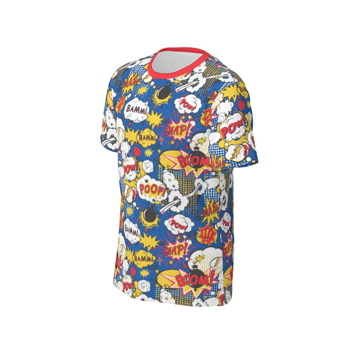 Vibrant ABDL themed T-shirt featuring colorful comic-style graphics and bold expressions like BAMM, POOM, and BOOM.