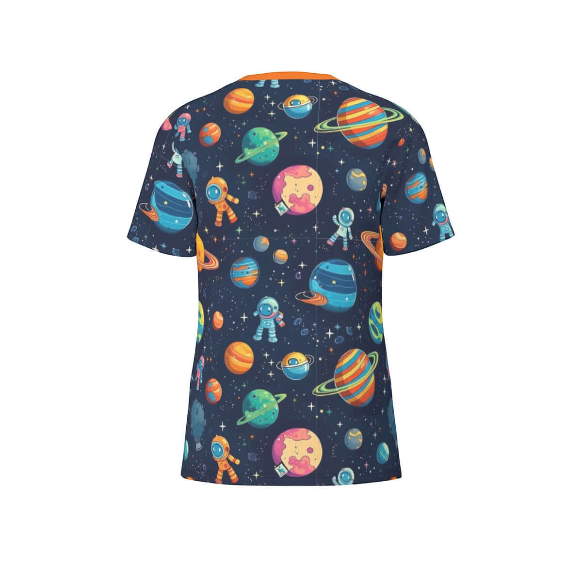 Vibrant ABDL themed T-shirt featuring a space adventure design with astronauts and planets.
