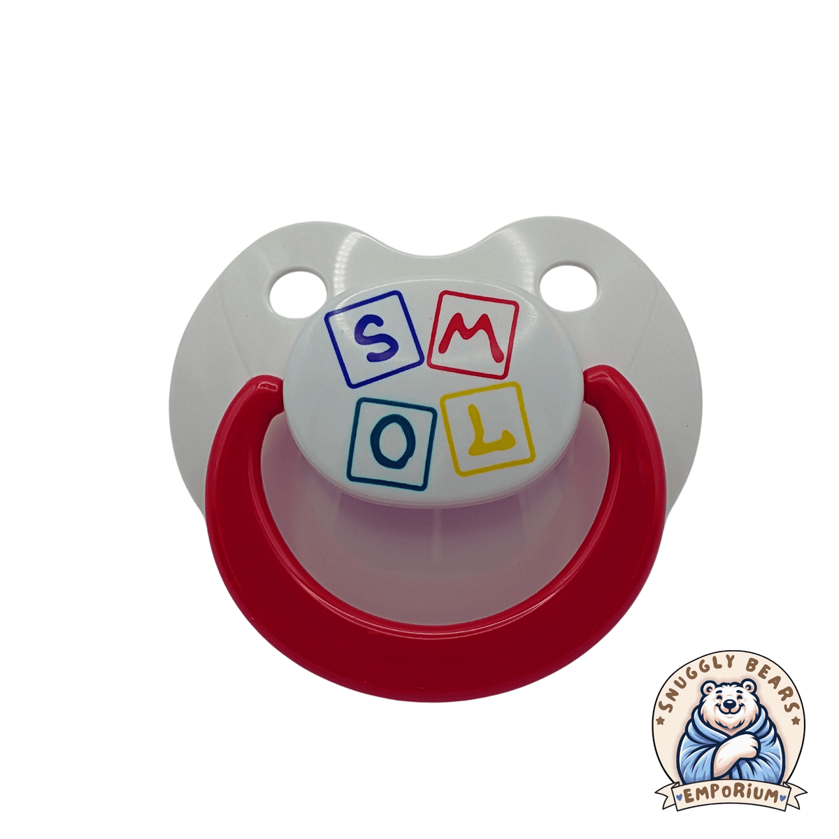 Asl Pacifier ABDL Pacifier SMOL Pacifier Blue and Red