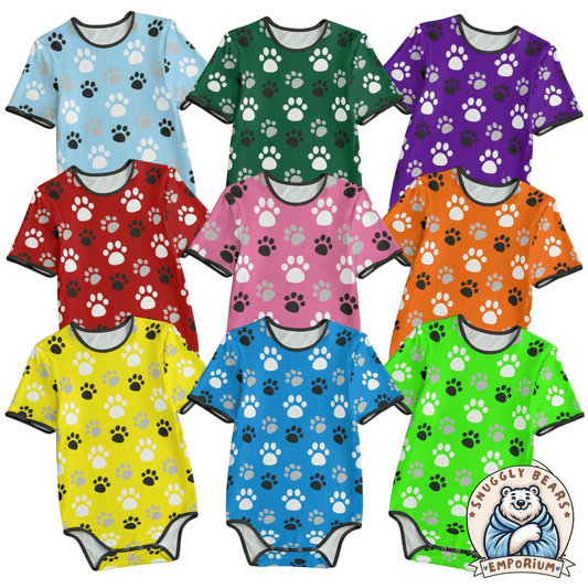 ABDL Onesie – Paw Prints Full Colour Onesie