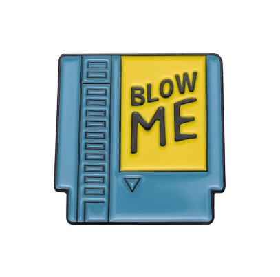 Blow Me Retro Gaming Enamel Pin Badge