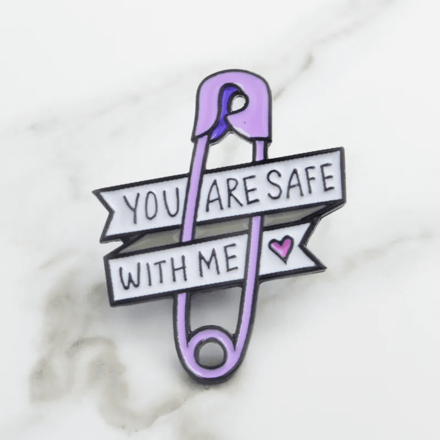 Youre Safe With Me Enamel Pin Badge