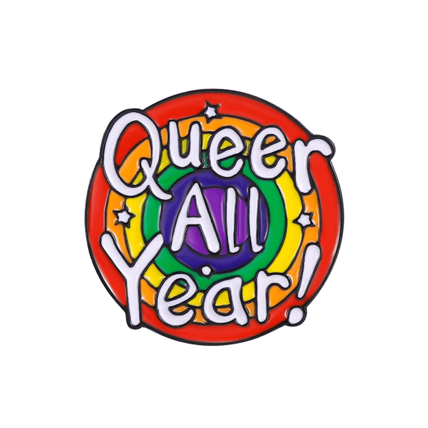 Queer All Year Enamel Pin Badge