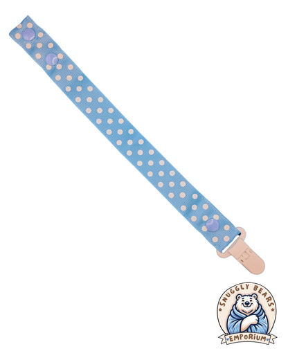 Poka Dot Pacifier Clip