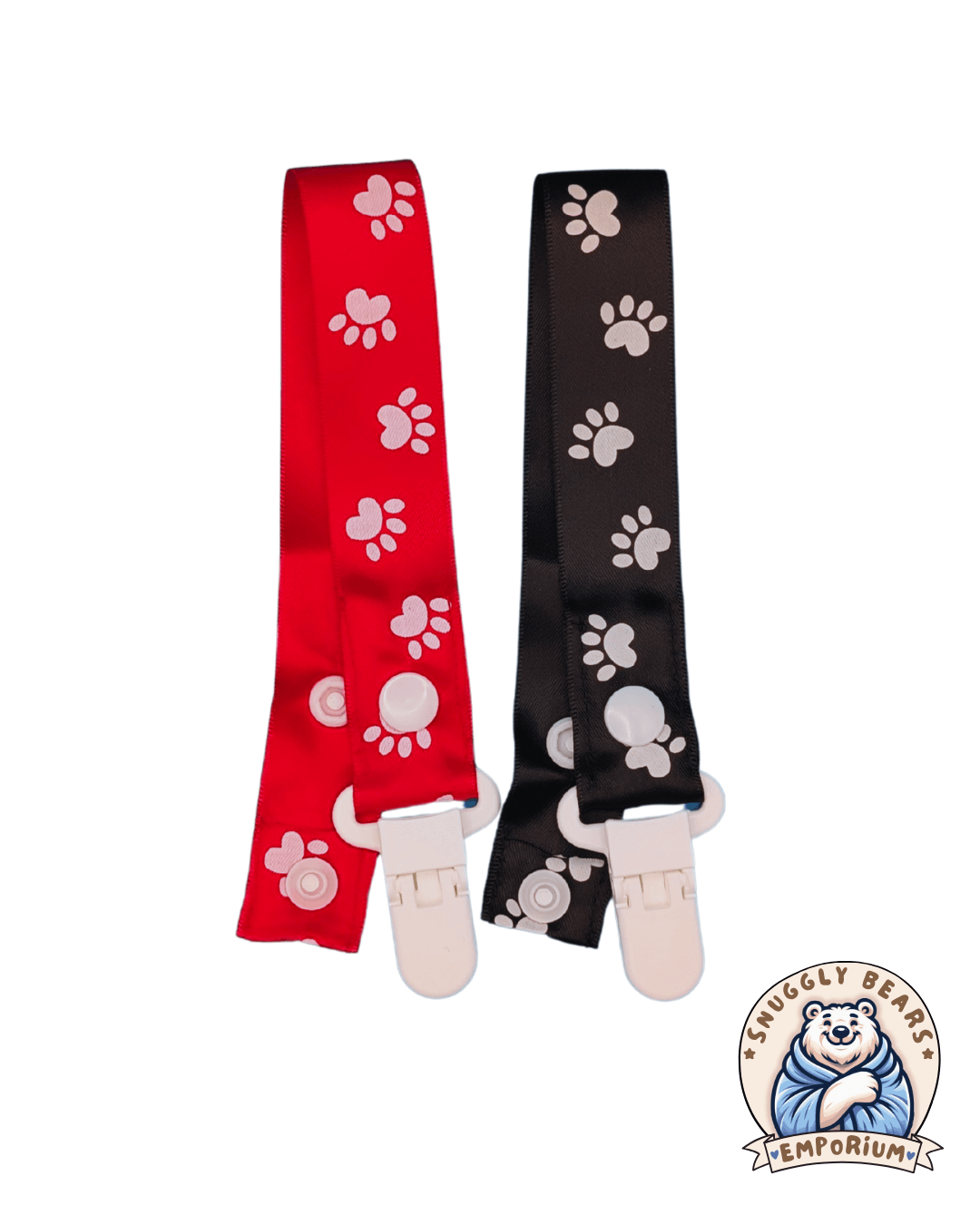 Paw Print Pacifier Clip