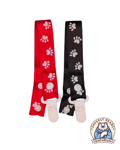 Paw Print Pacifier Clip