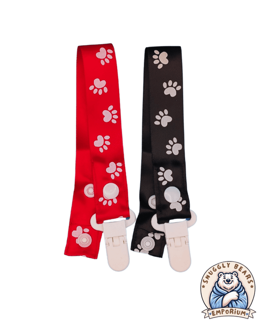 Paw Print Pacifier Clip