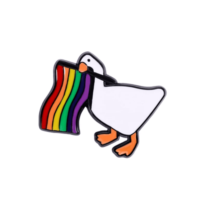 Pride Goose Enamel Pin Badge