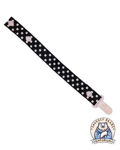 Poka Dot Pacifier Clip