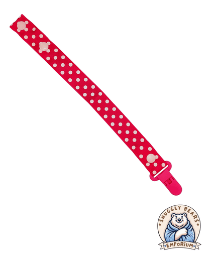 Poka Dot Pacifier Clip