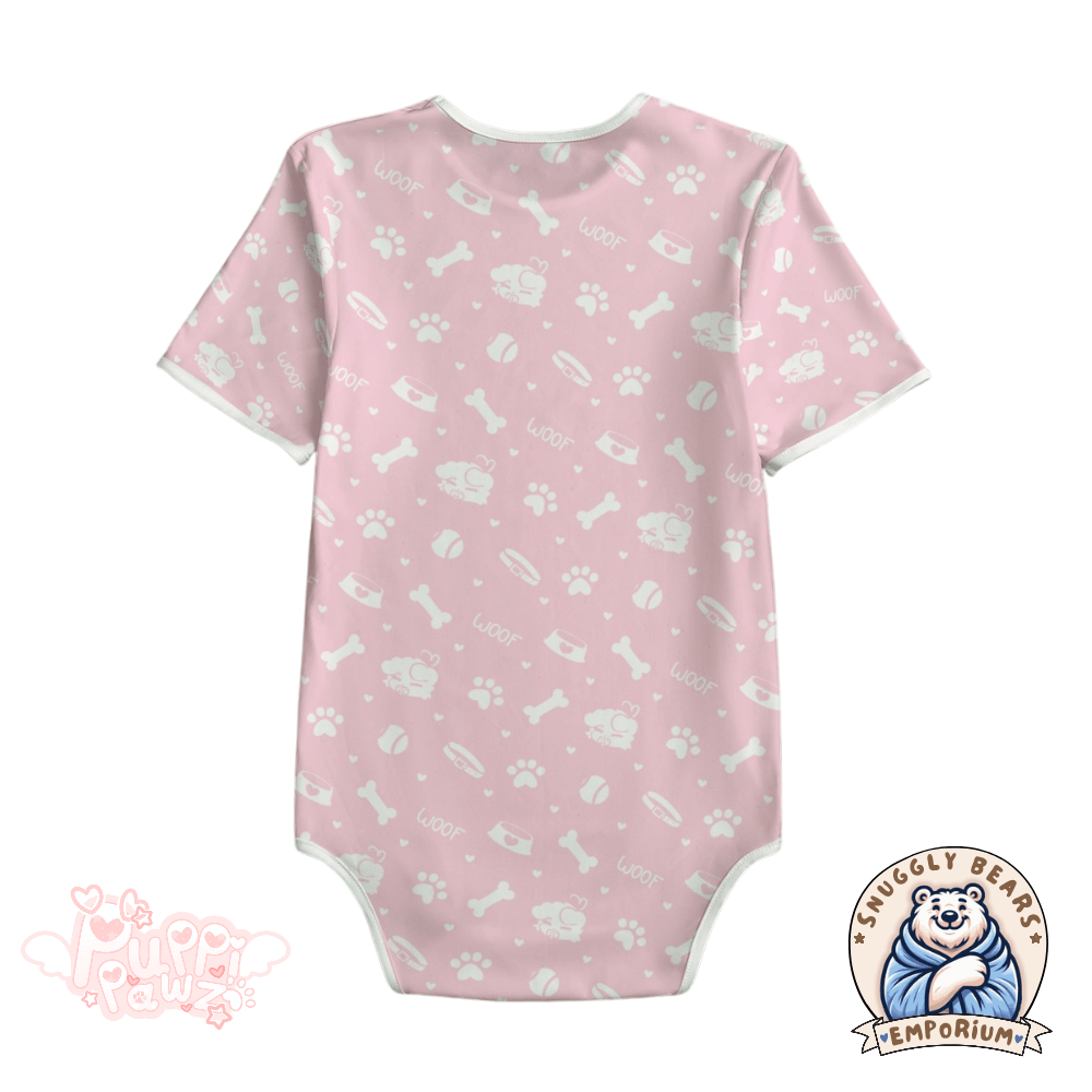 ABDL Onesie – Puppi Pawz - Baby Pink Paws Onesie