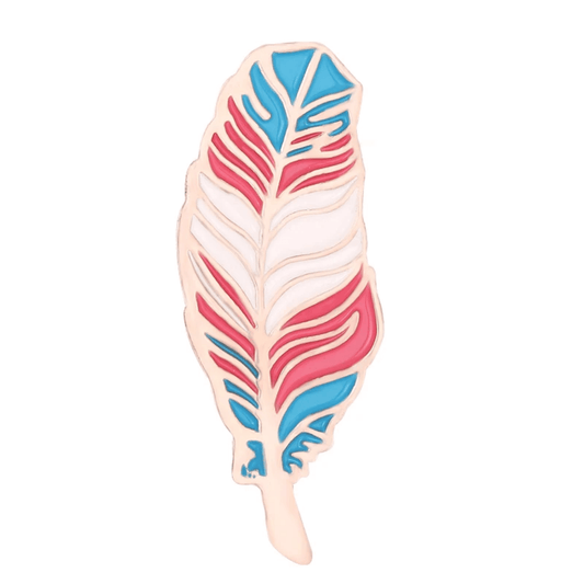 Trans Pride Feather Enamel Pin Badge